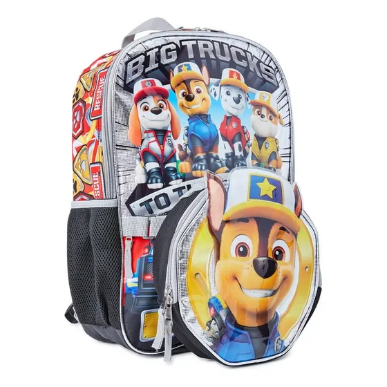 Bolso Morral Escolar + Lonchera Paw Patrol Importado