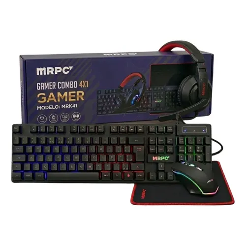 Kit Gamer Dazz Novacore 4 Em 1 RGB Teclado Mouse Headset Mousepad