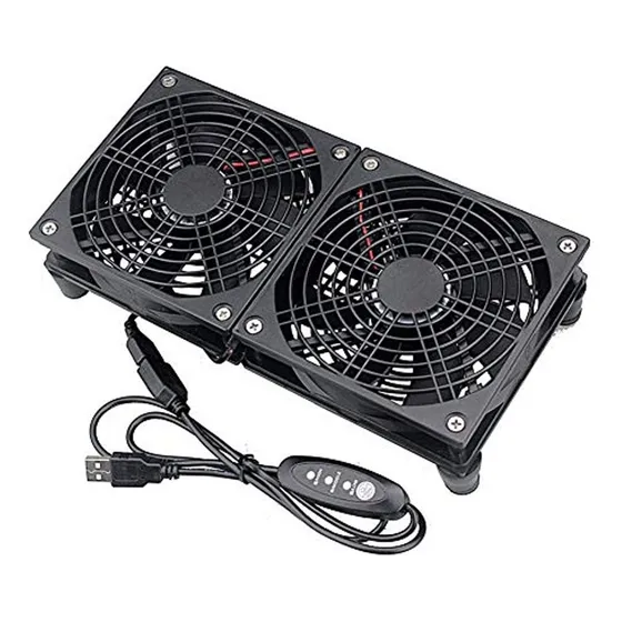 Ventiladores Usb Gdstime Duales De 120 Mm 5 V, Ventilador De Cable