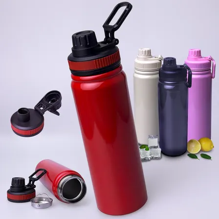Garrafa 800ml Térmica Inox Academia Esportiva Água Gelada Vermelho