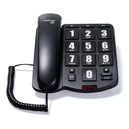 Teléfono Intelbras  Telefone Sem Fio Intelbras Ts 2510 Preto fijo - color negro