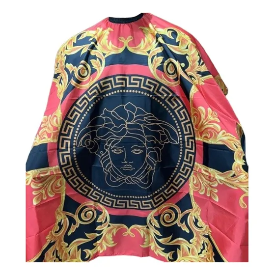 Capa Profesional Orange Versace Barberia Peluqueria Premium