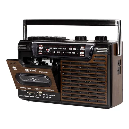 Radio Cassette Vintage Antigua Am/fm Mp3 Sd Usb 220v A Pilas