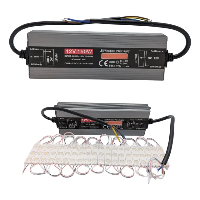 Balastro Fuente Poder Conmutada 12v 150w 12.5a Exterior Slim