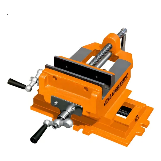 Morsa Plana en Cruz Taladro Doble Eje Tb-mc3 Lusqtoff Color Naranja
