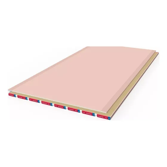 Placo Placa Yeso 1,20x2,40mts 12,5mm Roja Alta Temperaturas