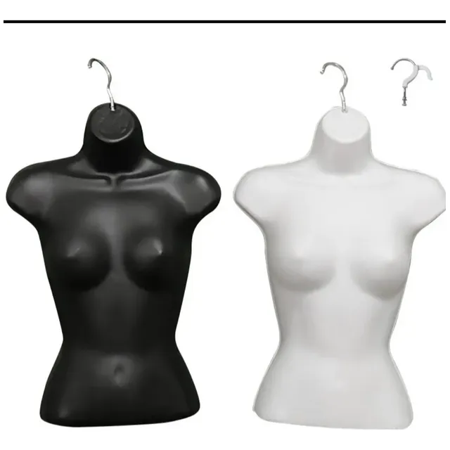 Maniquie Dama Medio Cuerpo Color Blanco/ Negro.