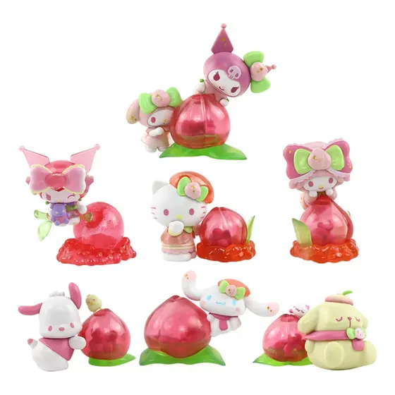 Set 8 Figuras Sanrio Hello Kitty Kuromi My Melody Vitality