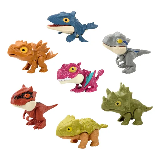 Dinosaurio Jurassic Mordelón, Muerde Los Dedos, Paquete De 7