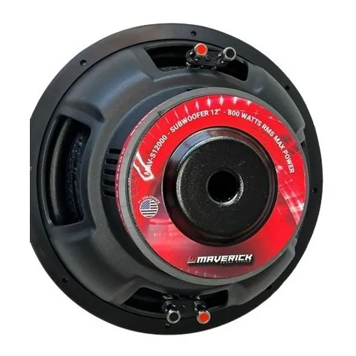 Subwoofer Maverick 12 Pulgadas 800w Rms Max Power Doble Bobi Color Negro