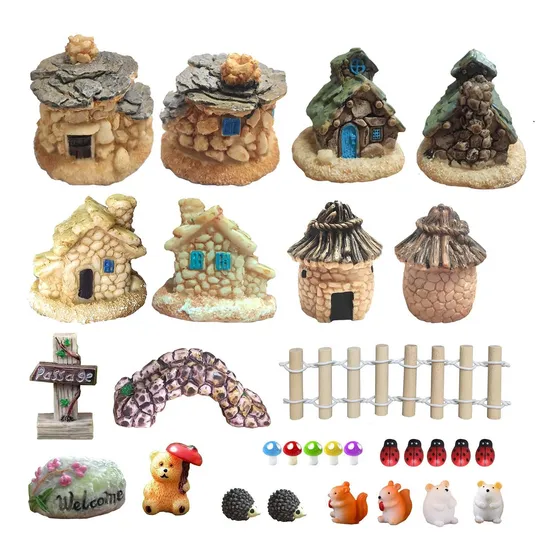 Bezalel Kit 25 Pieza Suministro Jardin Hada Miniatura Casa