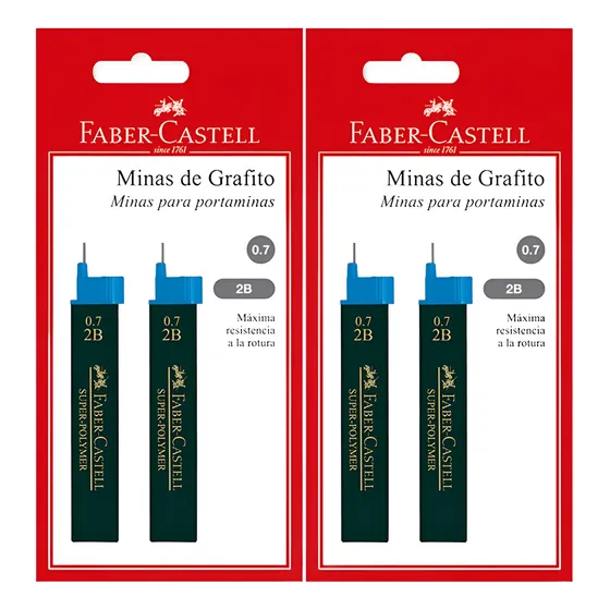 Minas 0.7 Mm 2b X4 Unds 2 Pack