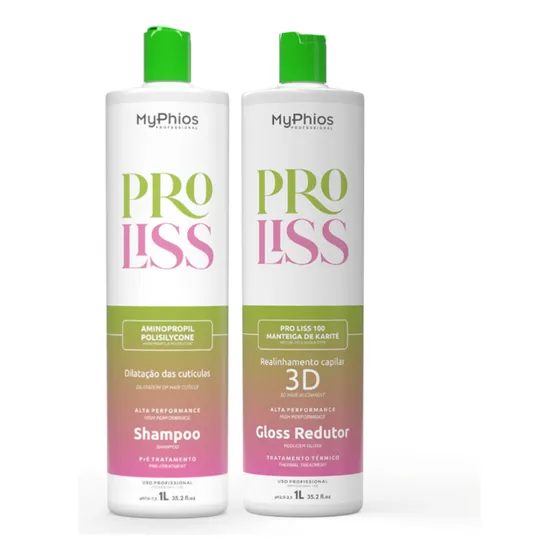 Kit Progressiva Proliss Alisa Todos Tipos De Cabelos 1litro 