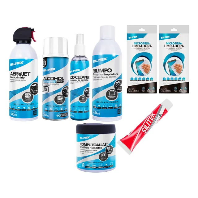Kit Completo Limpieza Y Mantenimiento Para Pc Y Componentes
