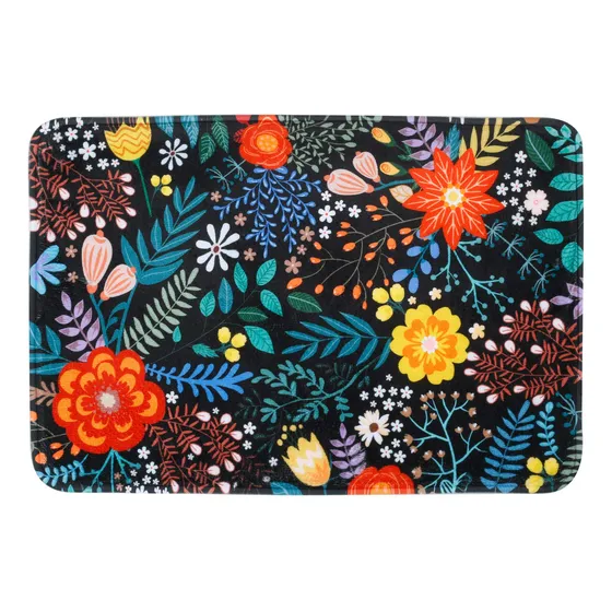 Alfombra Baño Floral 24.0 X 16.0 In Super Suave Absorbente