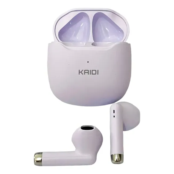 Fone De Ouvido In-ear Sem Fio Kaidi Tws Bluetooth 771 Roxo Com Luz Led