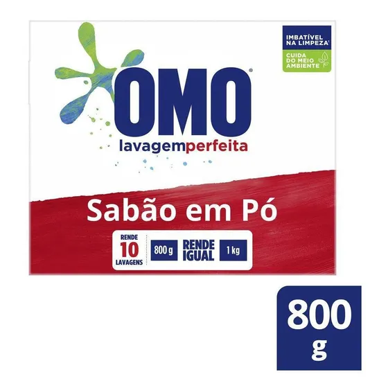 Omo Lavagem Perfeita sabão em pó caixa 800gr