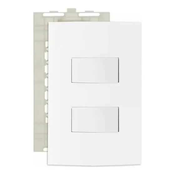 Conjunto Interruptor Simples Duplo 10a 250v 4x2 Linha Clean