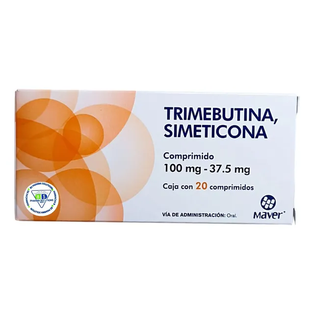 Trimebutina Simeticona 100mg-37.5mg C/20 Comprimidos Maver