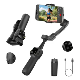 Gimbal Celular Estabilizador De Teléfono 3 Ejes Aochuan V8 Negro