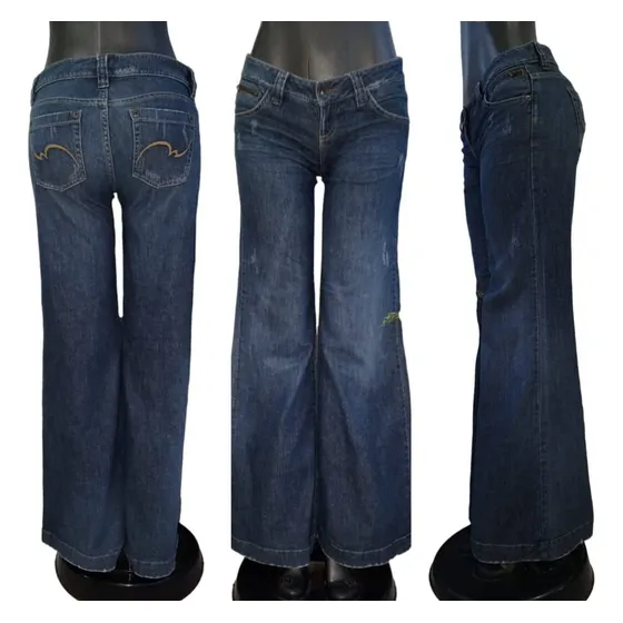 Jeans Nafnaf Original Denim Mujer Largo Bota Ancha