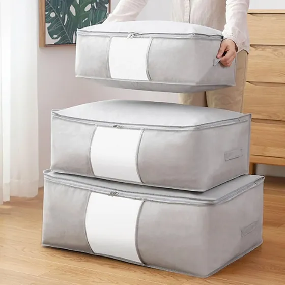 Organizador De Ropa Kivs Blanket Box Bolsa Con Cierre Premium Para Quilt Y Mantas 53cms