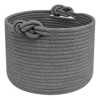 Cesta Tejida Pequeña Con Cuerda De Algodón, Cesta De Cesta Tejida Pequeña Con Cuerda De Algodón, Cesta De