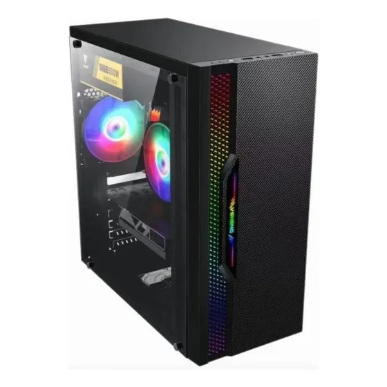 Gabinete Gamer Rgb Pc Cpu Mid Tower Atx Con Vidrio Templado