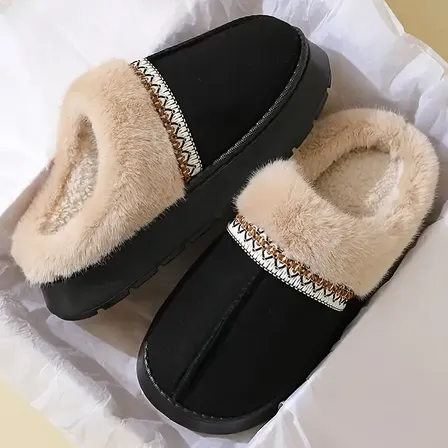 Pantufa Pelúcia Luxo Térmica Confortável Antiderrapante Preto 44-45