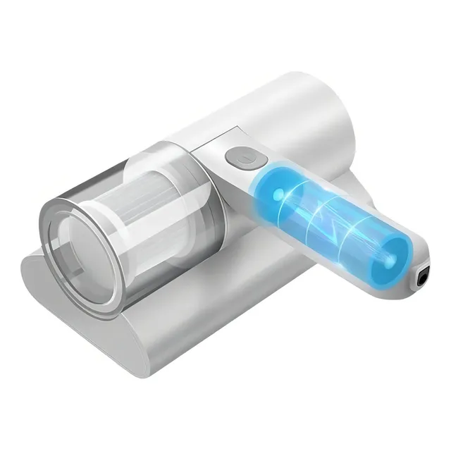 Aspiradora portátil antiácaros, esterilización, inalámbrica, luz ultravioleta, color blanco
