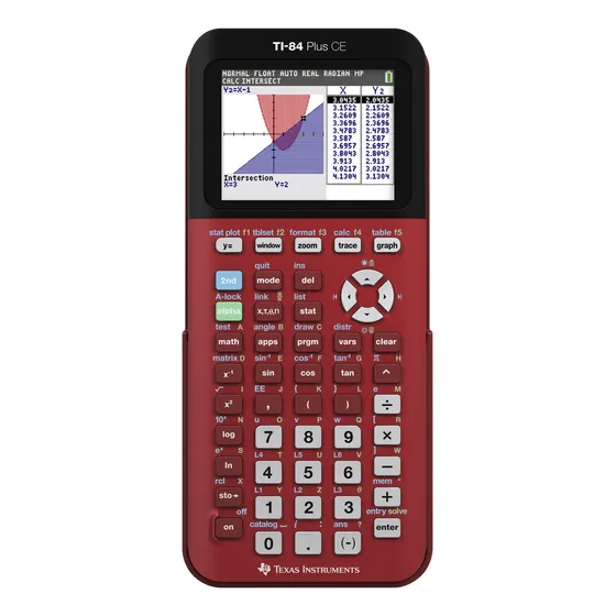 Calculadora Gráfica Texas Instruments Ti-84 Plus Ce Red