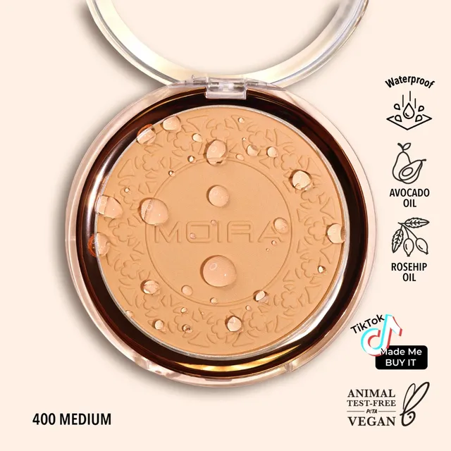 Base de maquillaje en polvo Moira Cosmetics tono medium