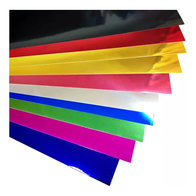 Cartulina Metalica Colores Surtidos 50 X 65 Cm Con 10 Piezas