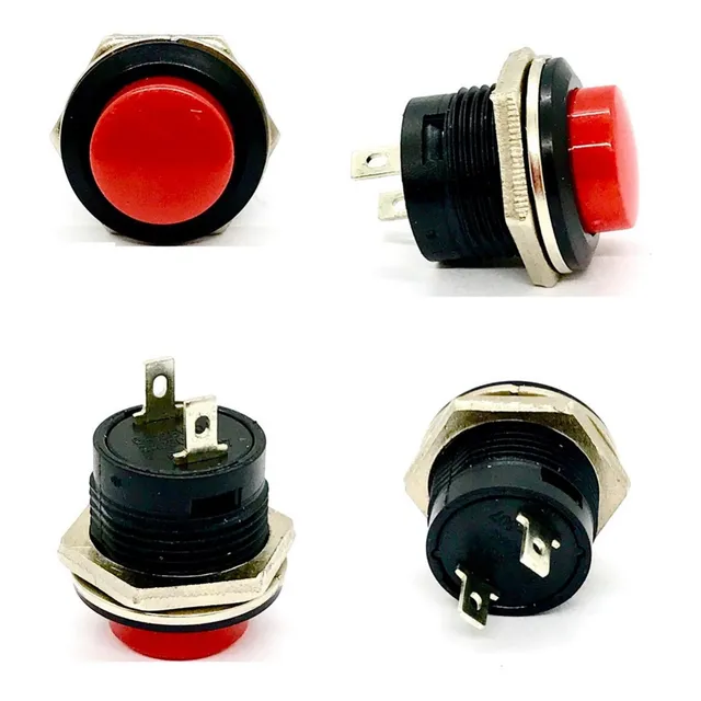 10-pçs Chave Botão Push Buttom R13-507 Vermelho Promoção 