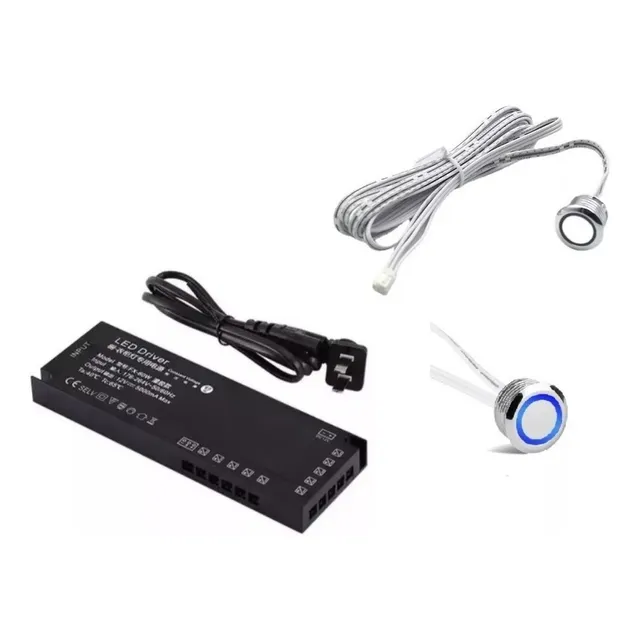 Kit Dimmer Touch Táctil Para Led 12v + Fuente Driver 220v