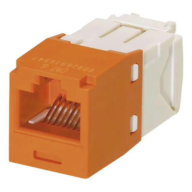 Conector Jack Rj45 Estilo Tg Mini-com Cat6 Naranja Cj688tgor