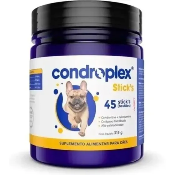 Condroplex Sticks 315g Articulação Avert C/ 45 Bastões