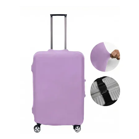 Capa Para Mala De Viagem Preta Premium Protetora Bagagem Pmg Lilás Lisa M