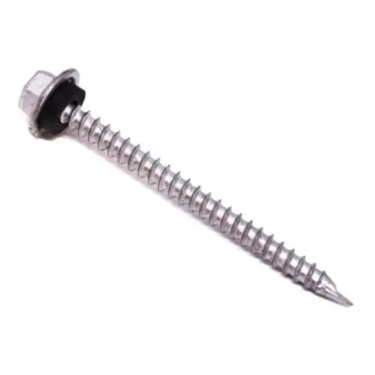 Tornillo Punta Espada Zincado 10x3 Hexagonal C/golilla 100pz