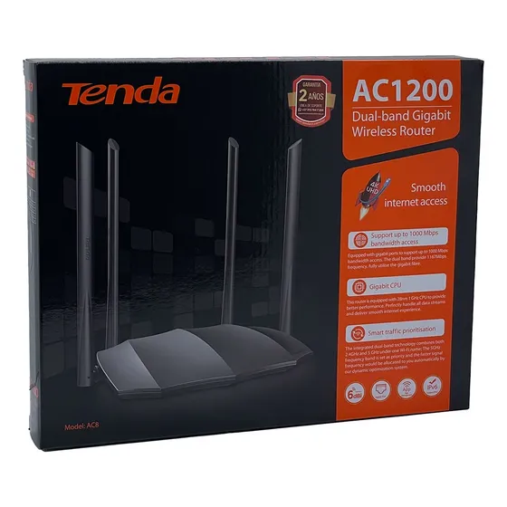 Router Inalambrico Tenda Dual Band Ac1200 Ac8
