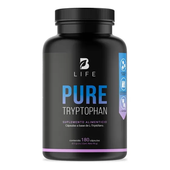 Triptofano De 180 Cápsulas De 500mg, L-tryptophan B Life