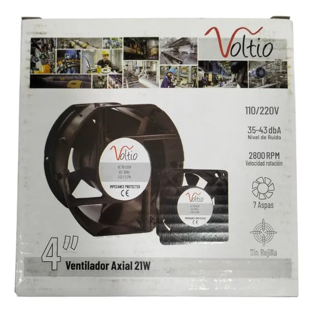 Ventilador Axial 4  21 W Con Rejilla 110/220v 2800rpm
