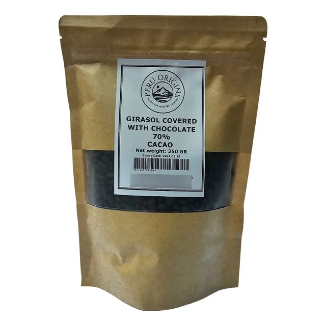  Semilla De Girasol Recubierta De Chocolate 70% Cacao 250 Gr