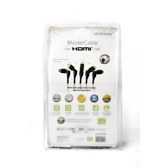 Cabo Hdmi Retrátil 3 Metros Fullhd Áudio Vídeo E Internet
