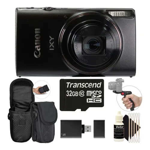 Câmera digital Canon Ixy 650 de 20,2 MP com zoom 12x Wifi Bl