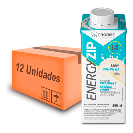 Energyzip Baunilha 200ml - Prodiet Kit Com 12 Energyzip Baunilha 200ml - Prodiet Kit Com 12