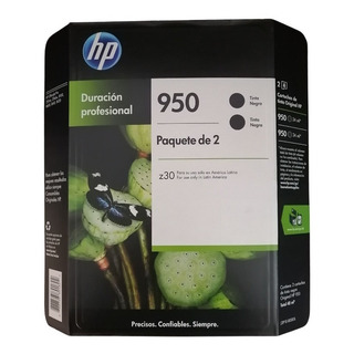 Cartucho De Tinta 950 Negro Original Pack 2 Pzs Cartucho De Tinta 950 Negro Original Pack 2 Pzs