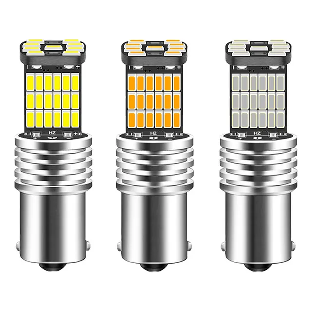 2x Ampolletas Led 1156 Bau15s Py21w Pata Dispareja Canbus