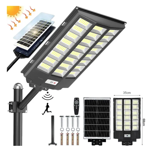 Lámpara Led Solar Exterior 4800w Luminaria Alumbrado Público