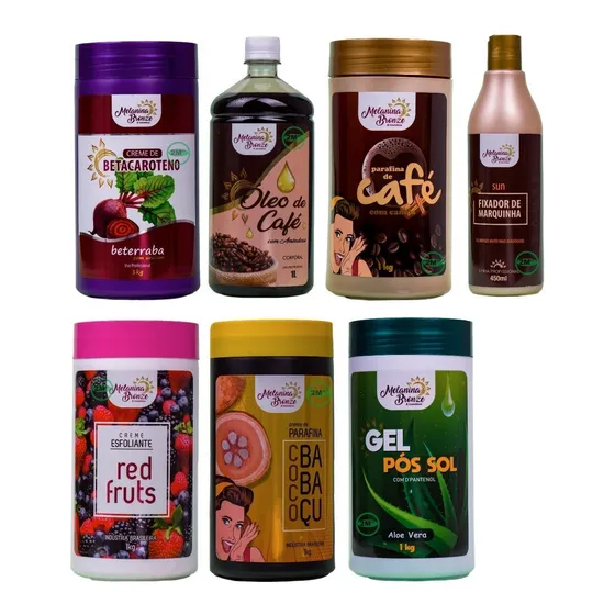 Kit Variados Melanina Bronze 7 Produtos.